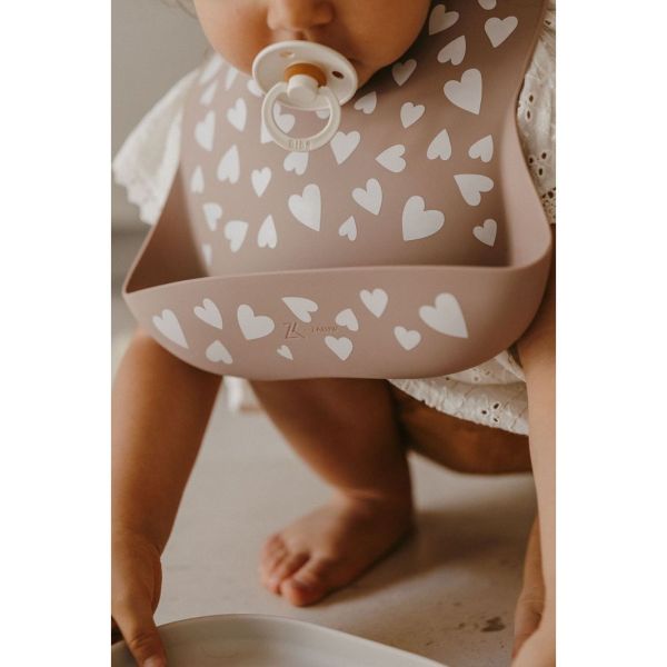 Bavoir Fall In Love Taupe rose