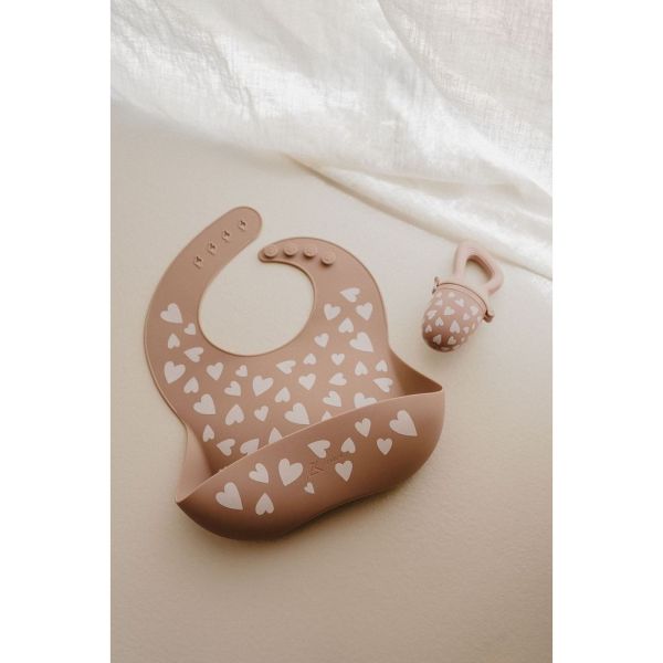 Bavoir Fall In Love Taupe rose