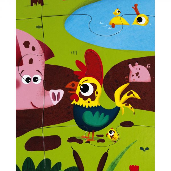 Puzzle enfant tactile Les animaux de la ferme 20 pièces