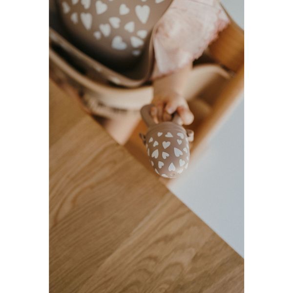 Tétine grignoteuse Fall in love taupe rose + 4 embouts
