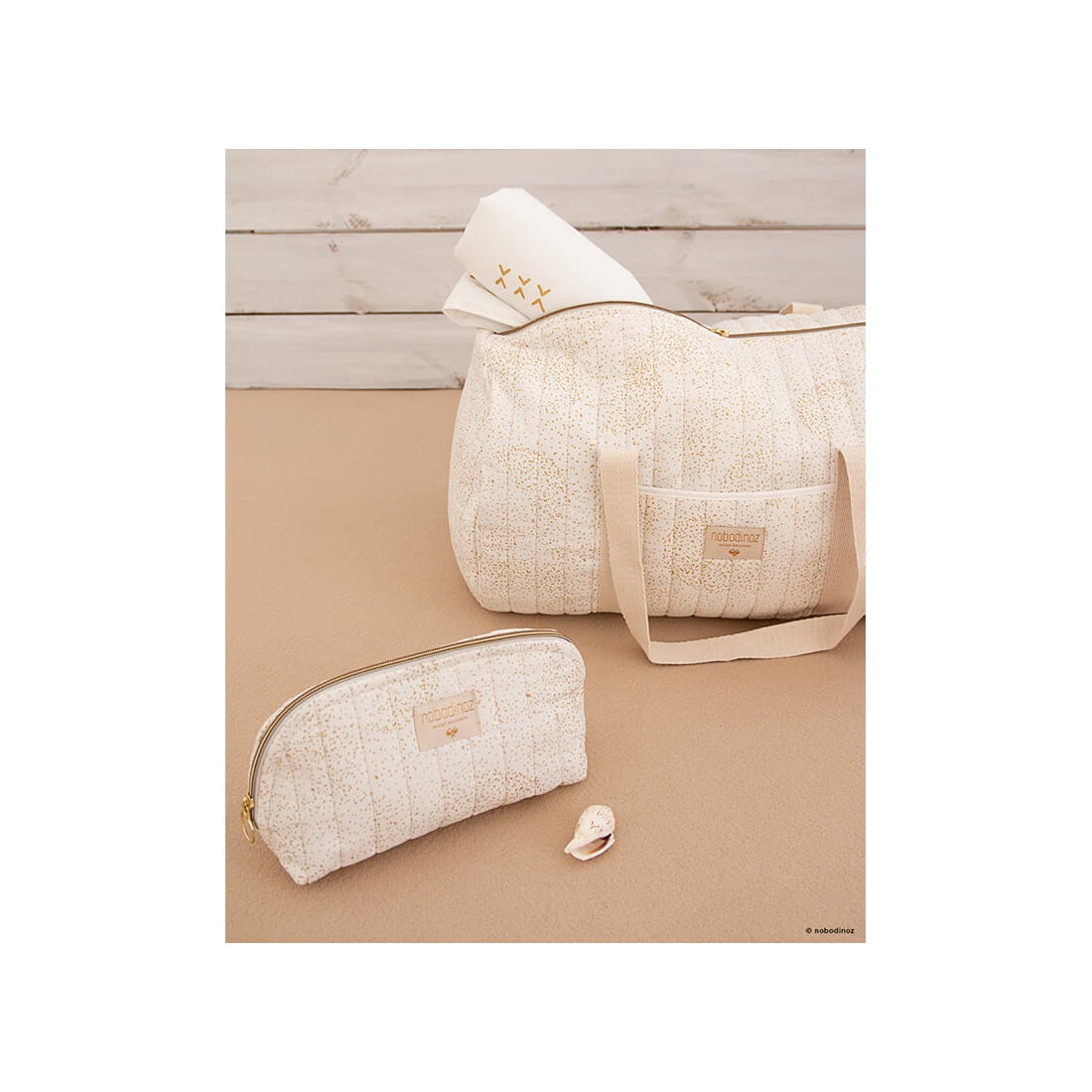 Nobodinoz Sac Week End New York Gold Bubble White Made In Bebe Nobodinoz Sac Week End New York Gold Bubble White Made In Bebe