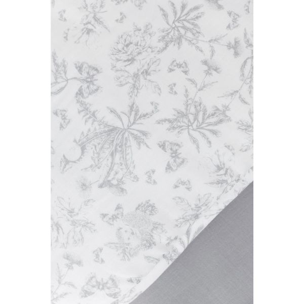 Nid d'ange imprimé Toile de Jouy 41 x 85 cm gris