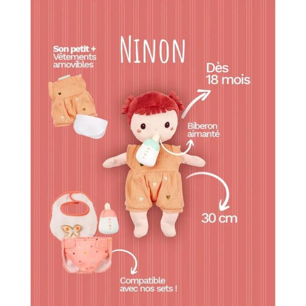 Poupon en tissu 30cm Ninon