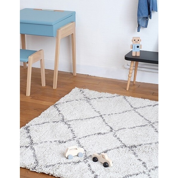 Tapis enfant 120 x 170 cm Shaggy beige