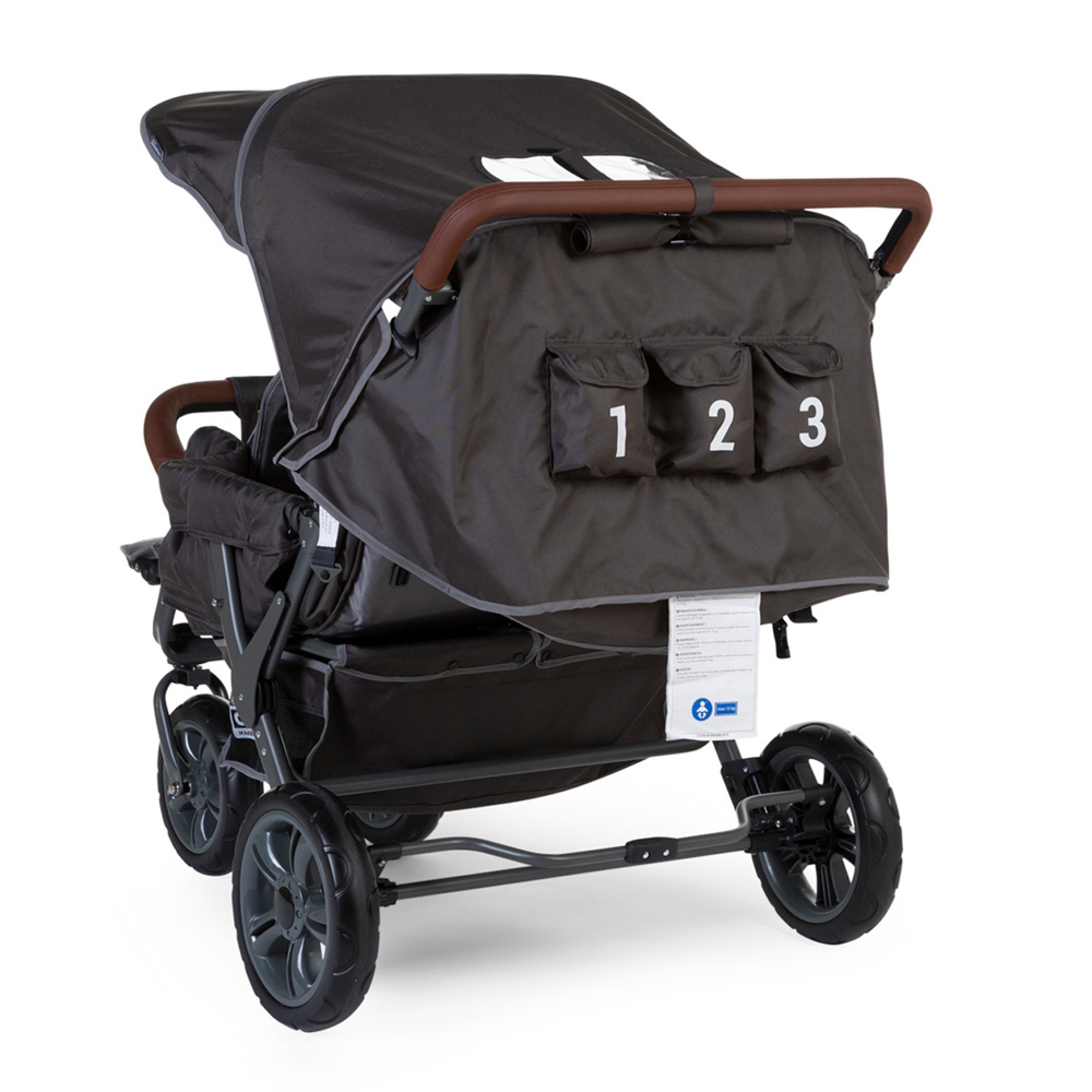 Poussette triple Anthracite - Made in Bébé