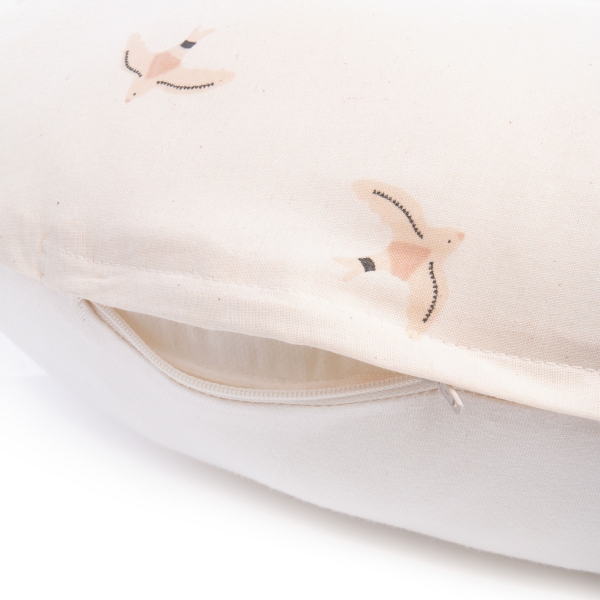 Coussin d'allaitement Luna - Nude haiku bird