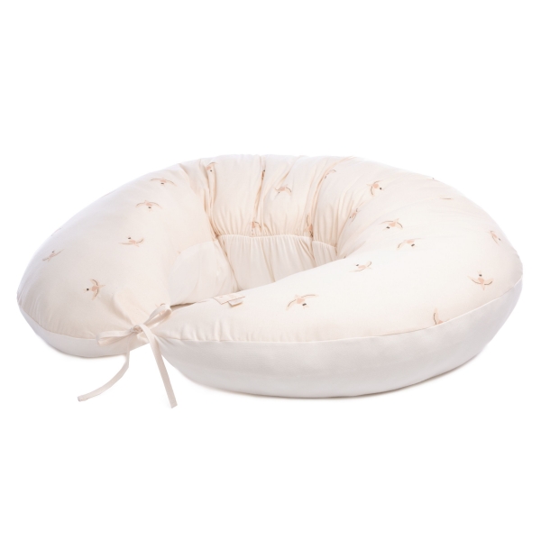 Coussin d'allaitement Luna - Nude haiku bird