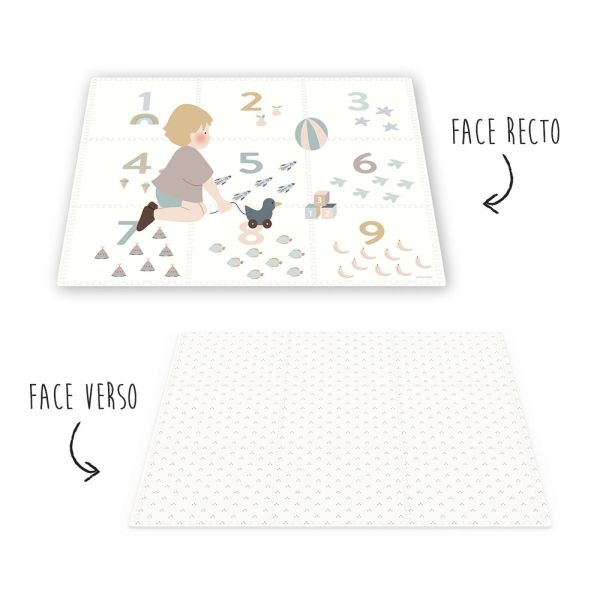 Tapis de jeu réversible  2 en 1 EEVAA Nombres