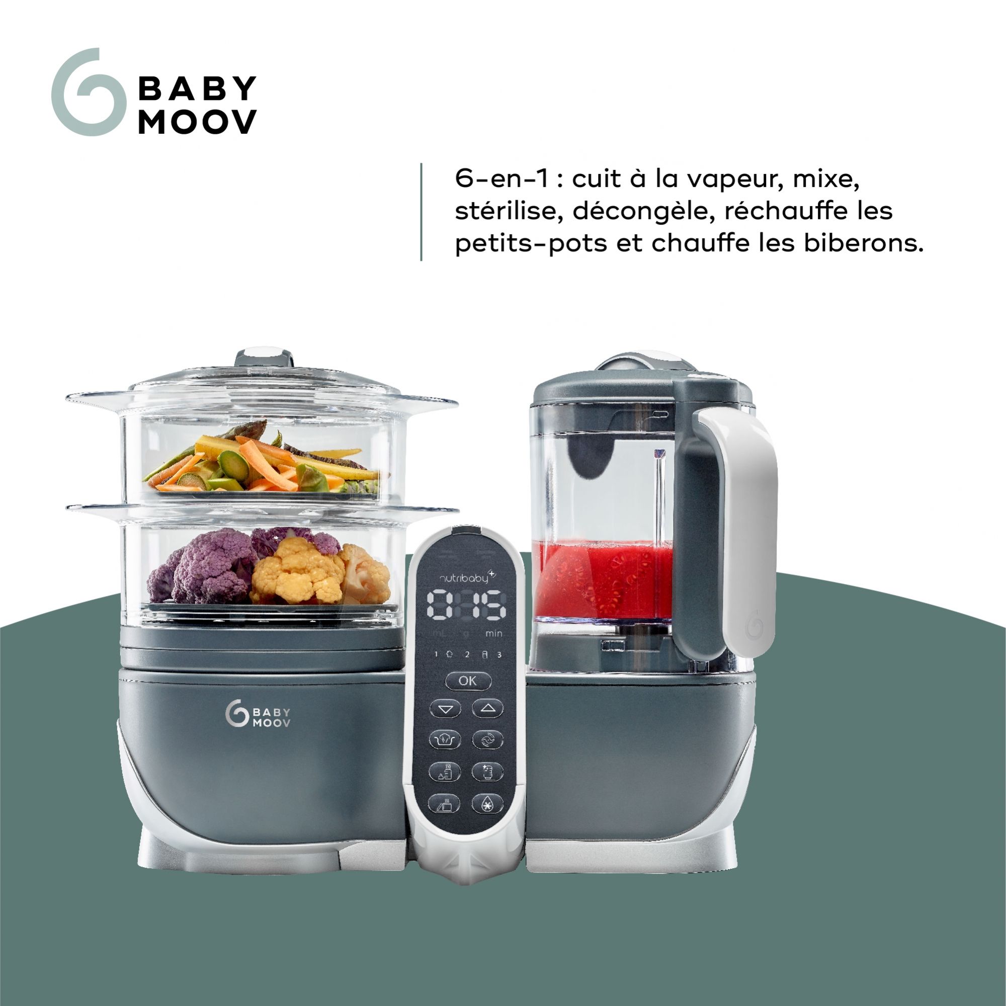 Robot multifonction BABYMOOV Nutribaby+ Préparateur culinaire cuiseur et  mixeur - beige