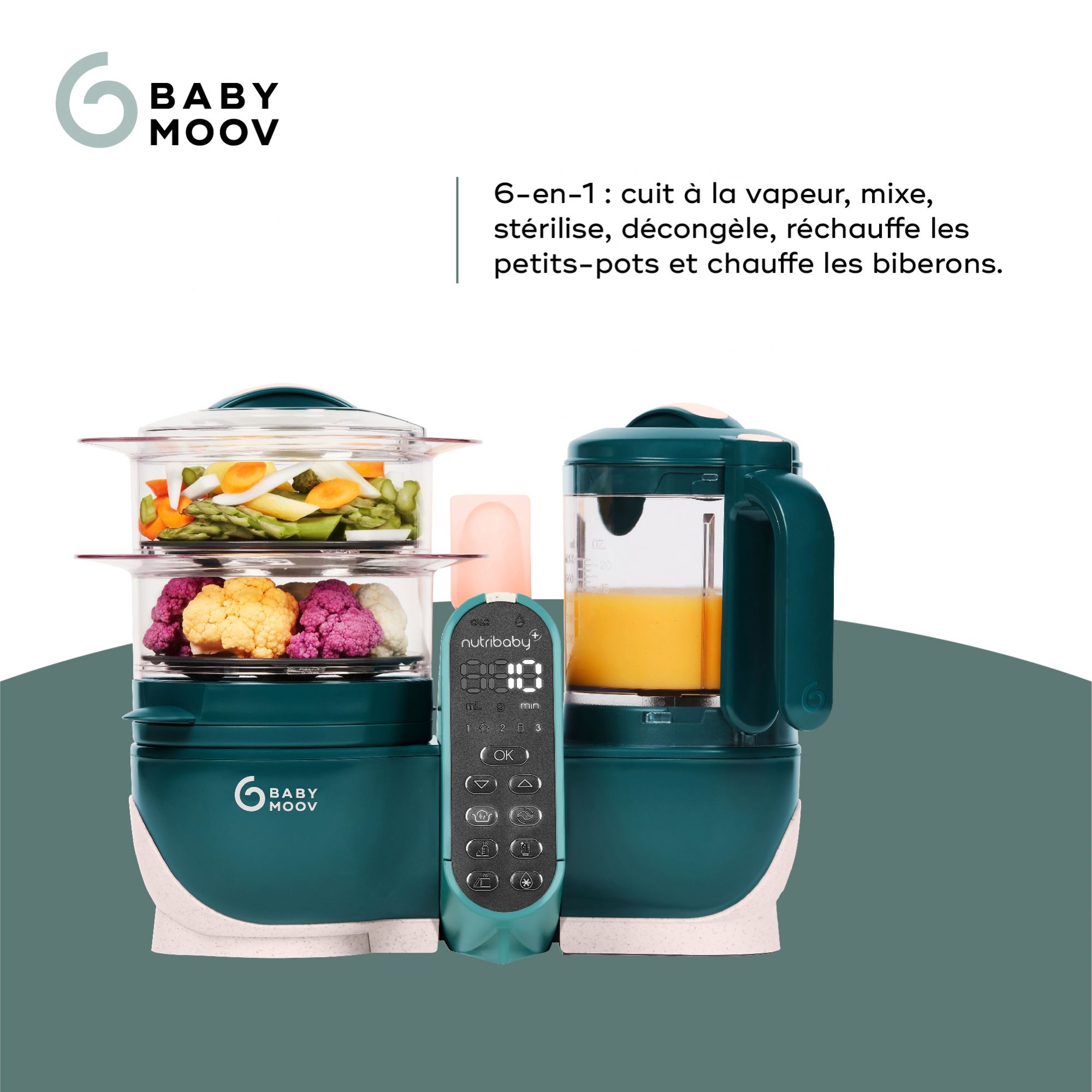 Nutribaby(+) Robot Multifonctions bébé 6 en 1 Opal Green de