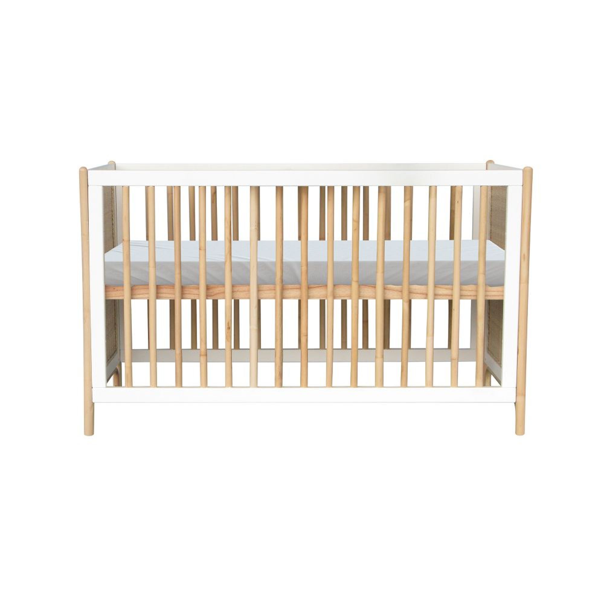 Lit bébé en rotin et métal 60x120 cm JAVA – lesjuliettesparis