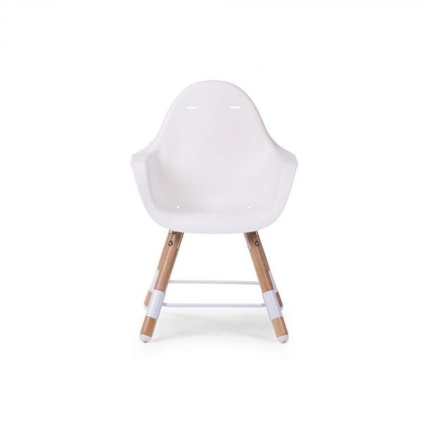 Chaise haute Evolu blanche + coussin chaise offert