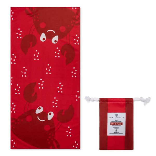Serviette microfibre 135x65 cm - Crabe