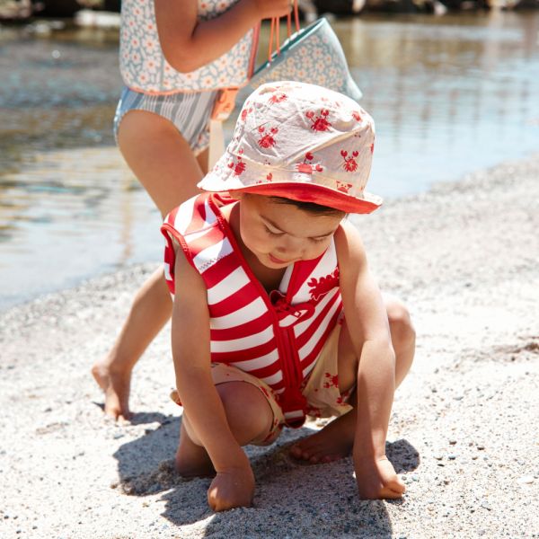 Chapeau anti UV réversible Oh Crabe ! - 1-2 ans