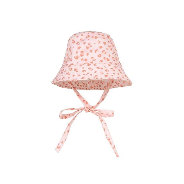 Chapeau anti UV Léopard rose - 0-1 an