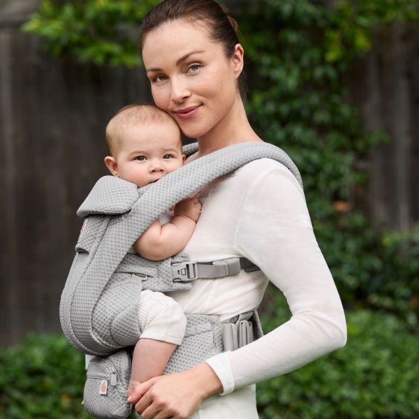 Porte bébé Omni Deluxe Pearl grey mesh