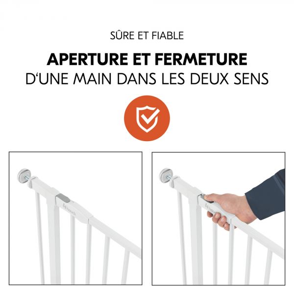 Barrière d'escalier Open N Stop 2 avec extention +21 cm White