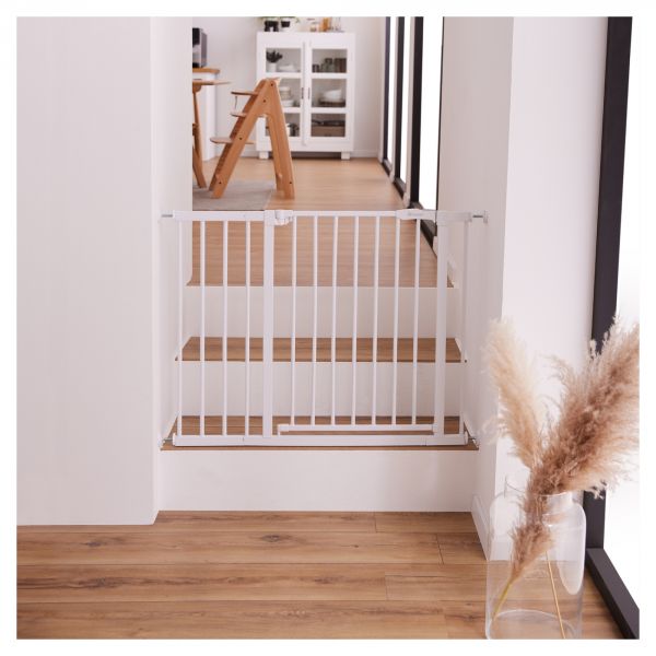 Barrière d'escalier Open N Stop 2 avec extention +21 cm White