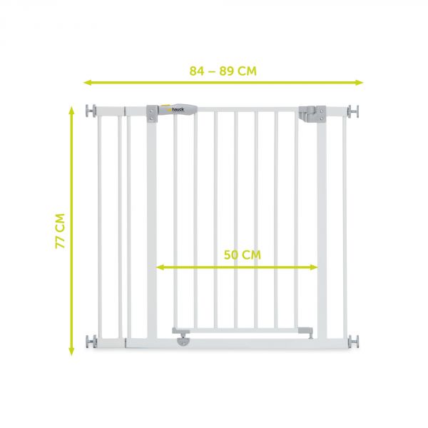 Barrière + Extension de barrière de sécurité Open N Stop 9 cm white