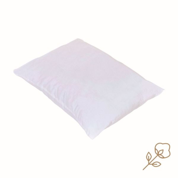 Oreiller pour enfant en coton bio 60 x 40 cm Blanc