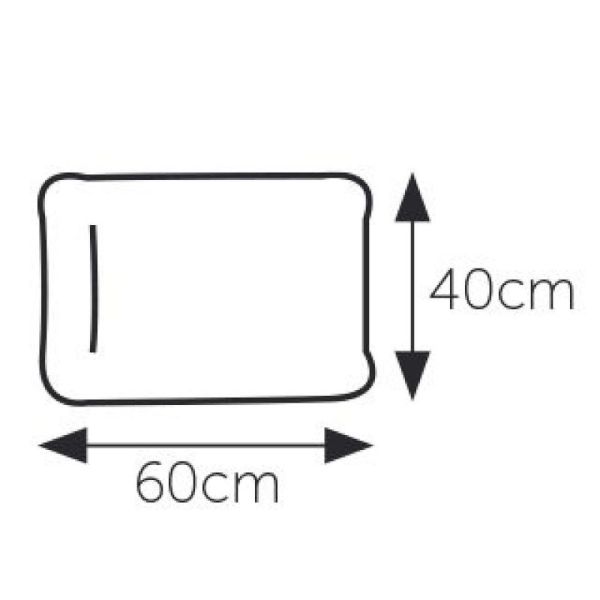 Oreiller pour enfant en coton bio 60 x 40 cm Blanc