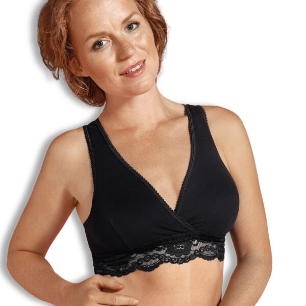 Soutien gorge allaitement cache coeur noir taille XL