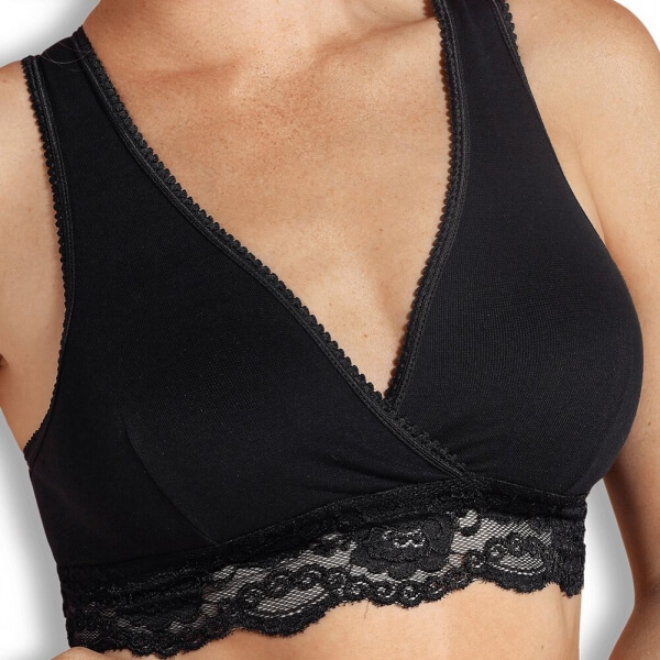 Soutien gorge allaitement cache coeur noir taille XL