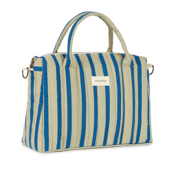 Organisateur de poussette Stories Green Blue Stripes