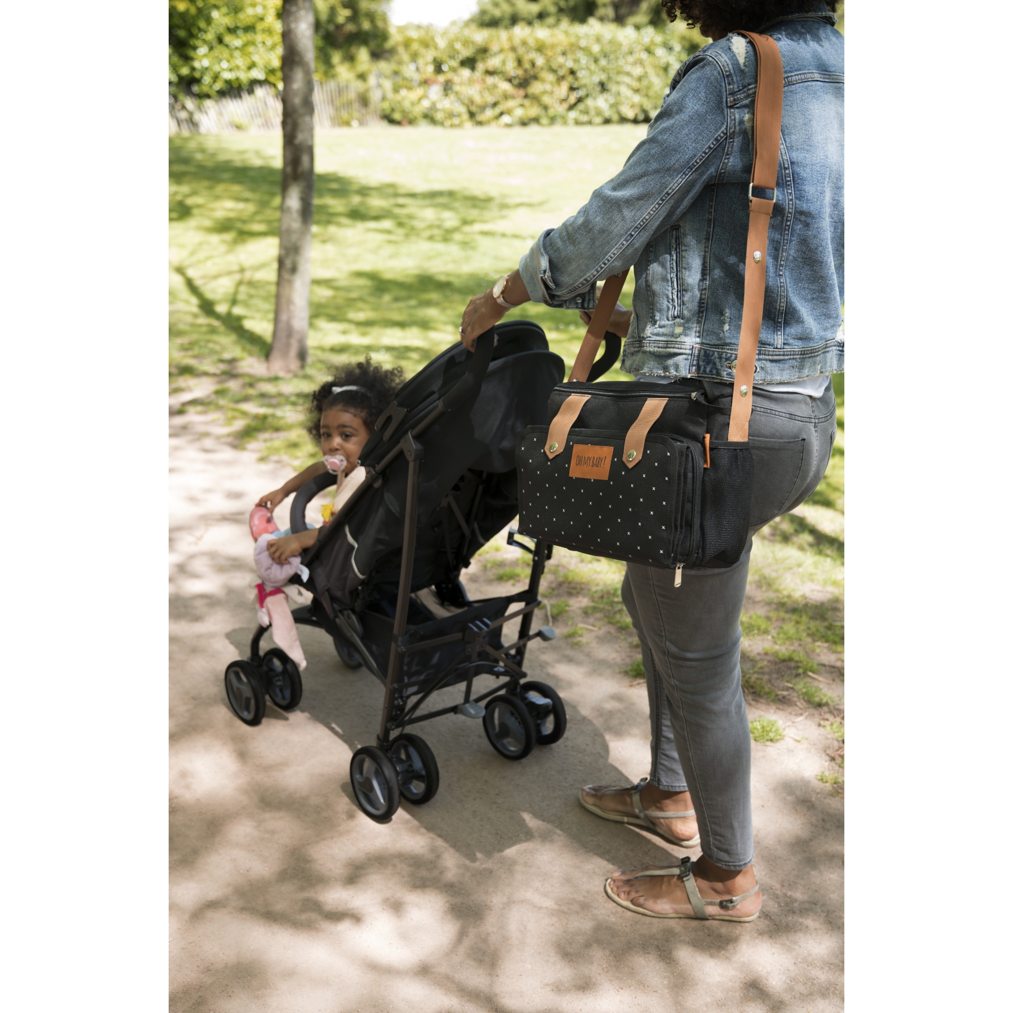 BADABULLE Protege-siege chariot pour enfant, universel, poche de range