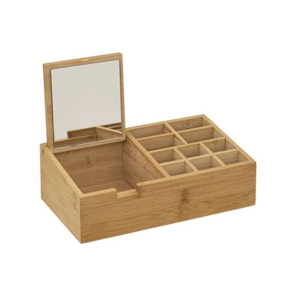 Organiseur avec miroir Tidy smart bambou