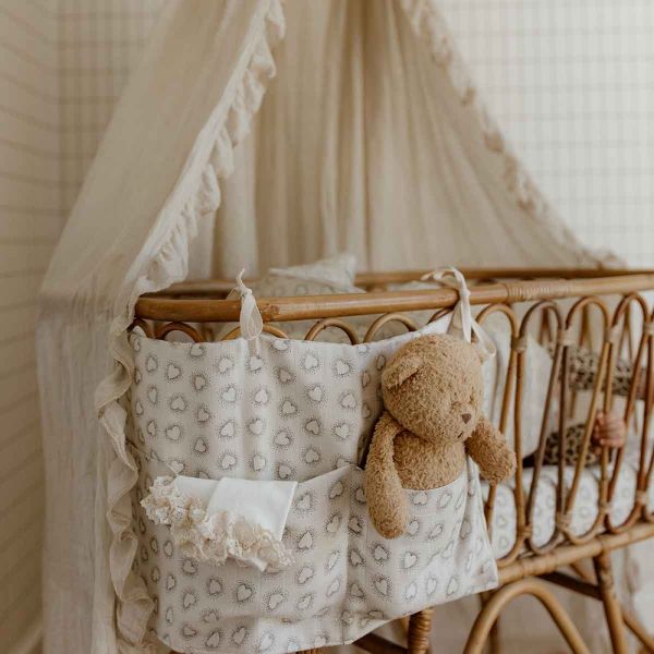 Pochette de lit Mathilde Dotted Heart Greige