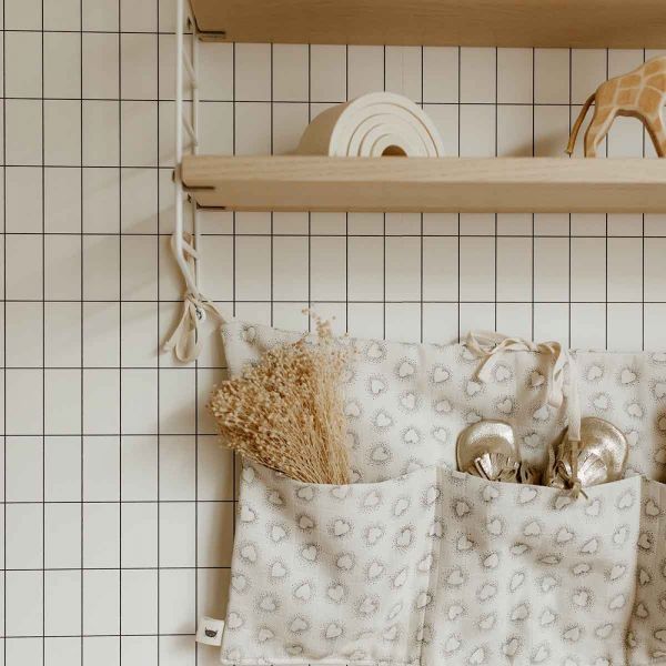 Pochette de lit Mathilde Dotted Heart Greige