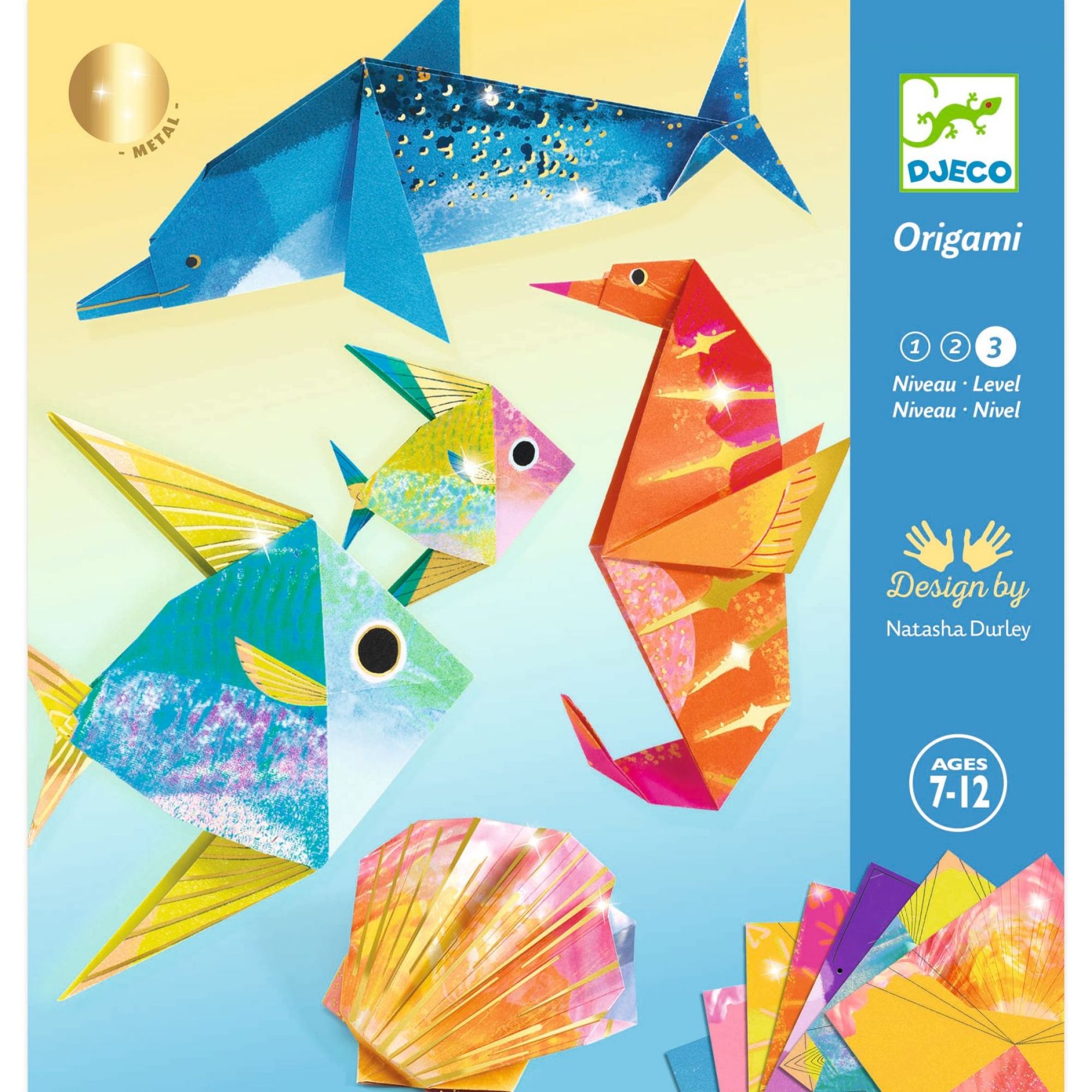 affiche décoration murale bateau origami vert
