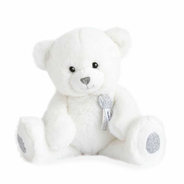 Peluche Ours Charms Blanc 25 cm