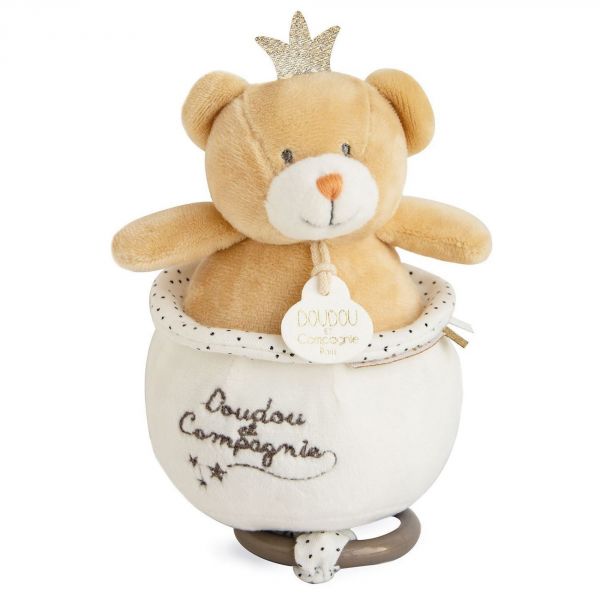 Peluche musicale Perlidoudou Ours petit roi