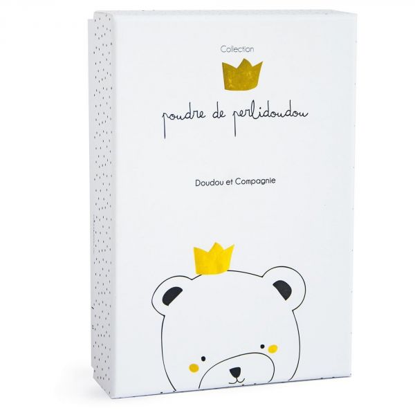 Doudou attache sucette Perlidoudou Ours petit roi