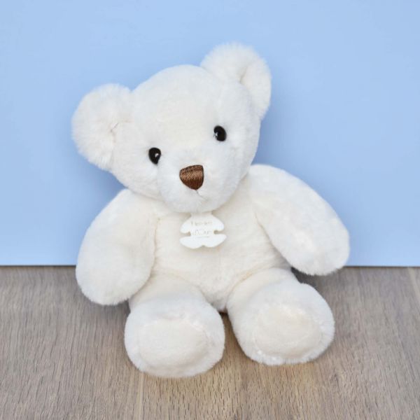 Peluche Ours Titours Blanc 27 cm