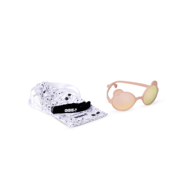 Lunettes de soleil bébé 1-2 ans Ourson Rose Pêche