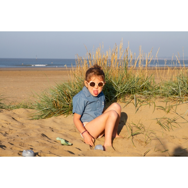 Lunettes de soleil bébé 1-2 ans Ourson Rose Pêche