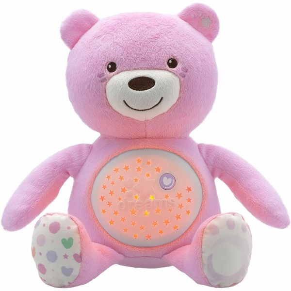 Peluche ourson projecteur Baby Bear First Dreams Rose