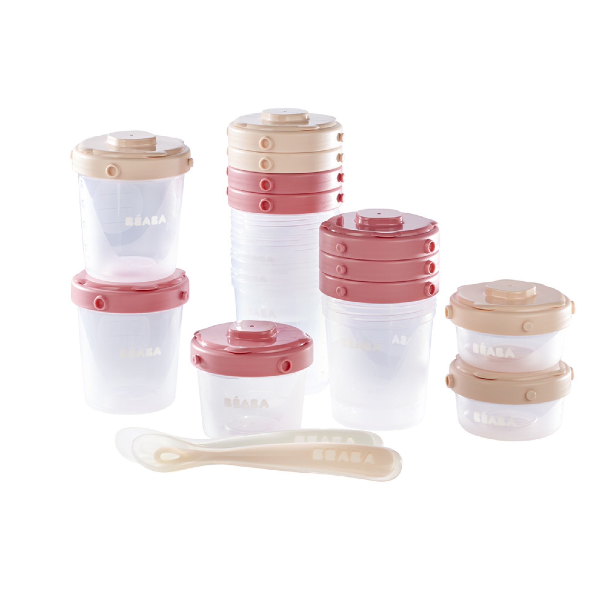 Beaba Pack 1er Repas Portions Clips Cuilleres 1er Age Rose Made In Bebe Beaba Pack 1er Repas Portions Clips Cuilleres 1er Age Rose Made In Bebe