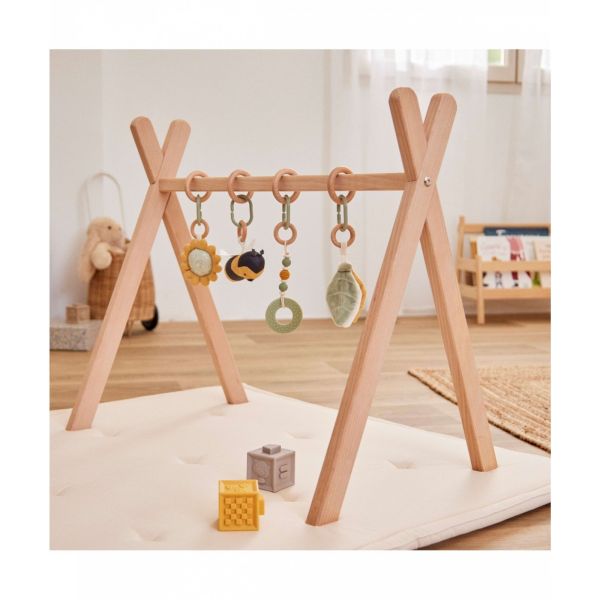 Arche de jeux en bois avec son set d'activités Vert