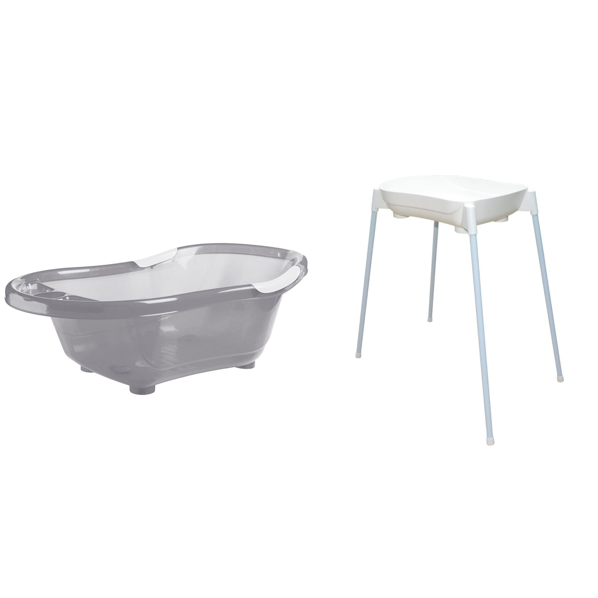 Pack baignoire bébé avec vidange grise + support de baignoire et tuyau  d'évacuation - Made in Bébé