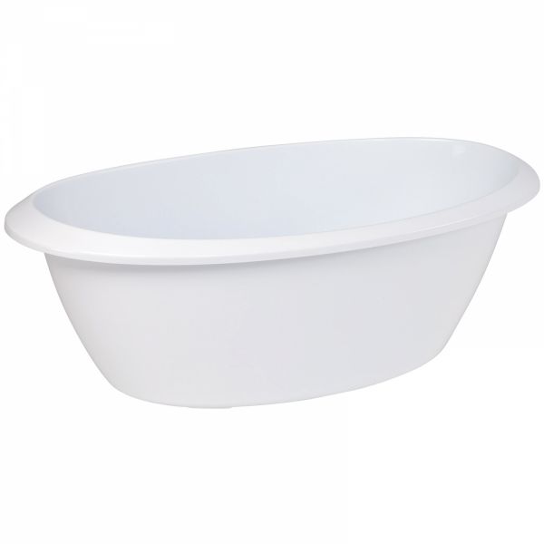 Baignoire + support + accessoires de bain Blanc Neige