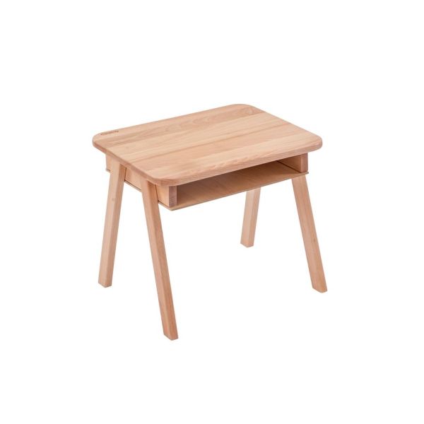 Petit bureau Tom vernis naturel + chaise basse Louise Vernis naturel