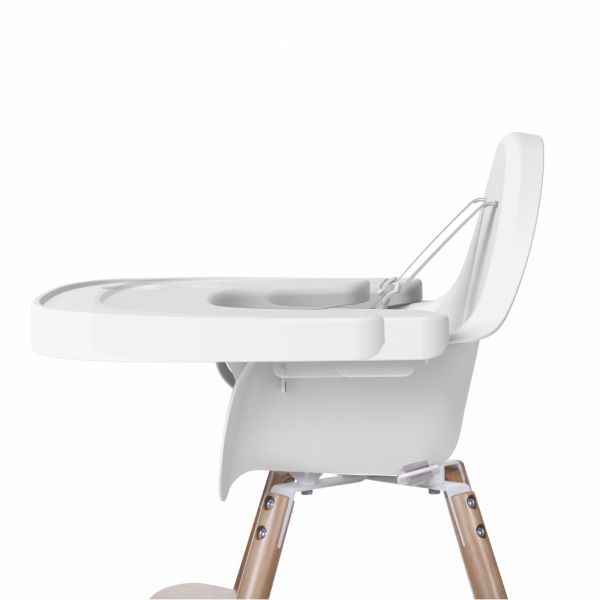 Pack chaise haute évolutive Evolu 2 blanche + tablette blanche