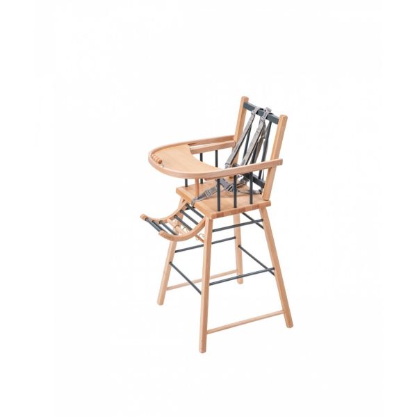 Pack Chaise haute André Hybride Kaki et sa tablette blanche