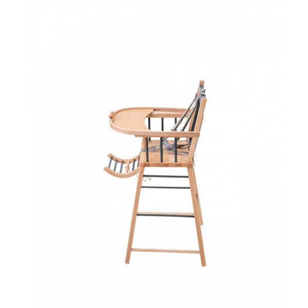 Pack Chaise haute André Hybride Kaki et sa tablette blanche