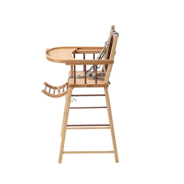 Pack Chaise haute André Hybride vieux rose et sa tablette blanche