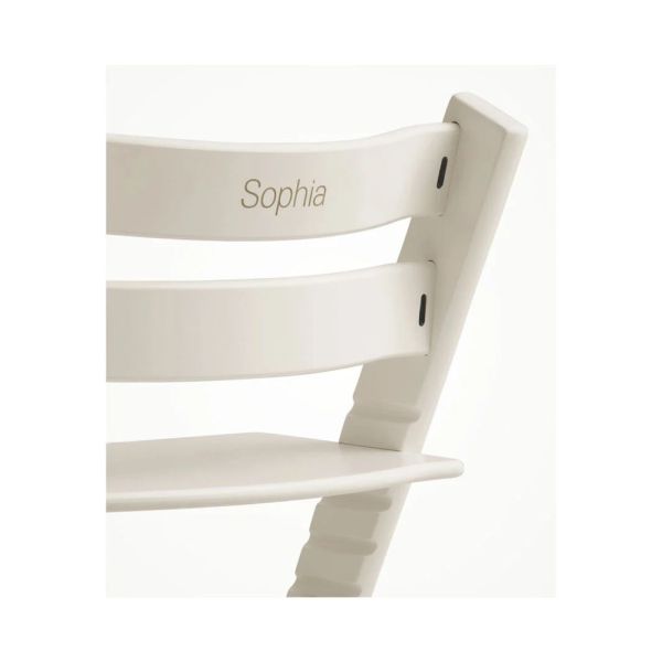 Pack chaise haute Tripp Trapp Hêtre Vanilla white + Newborn Set gris